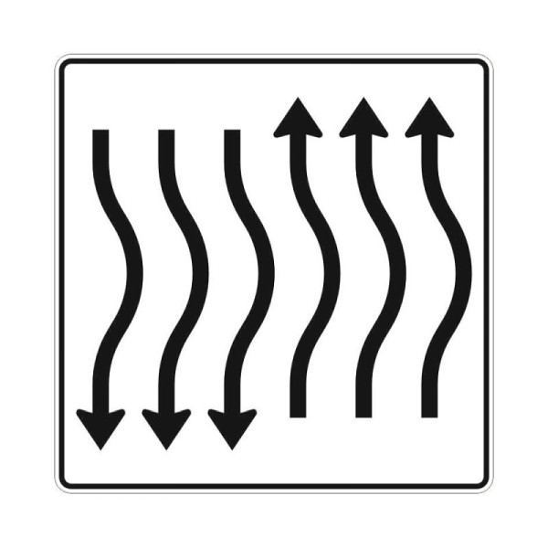 Stein HGS Verschwenkungstafel nach Zeichen 514-28, Flachform 3 mm, RA1, RA1, Flachform 3 mm, 514-28.0001