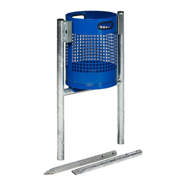 Stein HGS Abfallbehälter -Cubo Jorge- mit Rohrgestell, feuerverzinkt /zum Einbetonieren, 17020