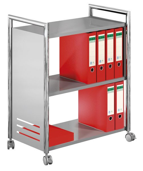 Kerkmann Etagenwagen Artline, B 700 x T 400 x H 840 mm, alusilber/Chrom, 14311014