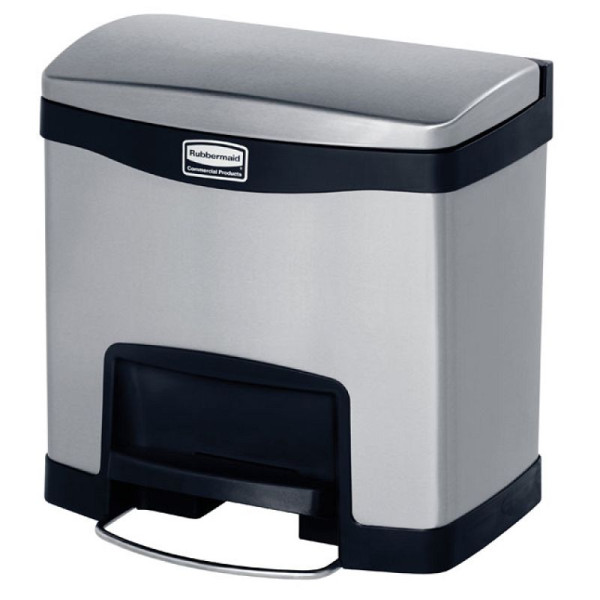 Stein HGS Abfallbehälter -Slim Jim- Rubbermaid, mit Pedal, 30 Liter/330x560x430mm, weiß, 34423