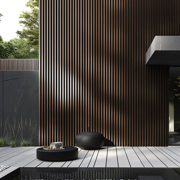 HOME DELUXE WPC Fassadenverkleidung DUVAR, Nussbaum VE: 40 m², 72670