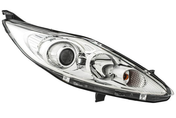HELLA Halogen/DE-Hauptscheinwerfer, für u.a. Ford Fiesta VI (CB1, CCN), Ghia, Sport, chrom, ECE, für Rechtsverkehr, rechts, 1EL 247 045-361