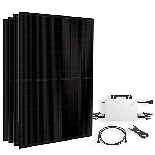 Offgridtec Solar-Direct 1800W HMS-2000-4T Solaranlage Full Black Hausnetz-Einspeisung - 15m Anschlusskabel, 4-01-018460-006