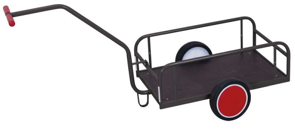 VARIOfit Handwagen ohne Bordwand, Ladefläche: 825 x 535 mm, RAL 7016 anthrazitgrau, Radsatz: Vollgummibereifung, zu-1277/AG