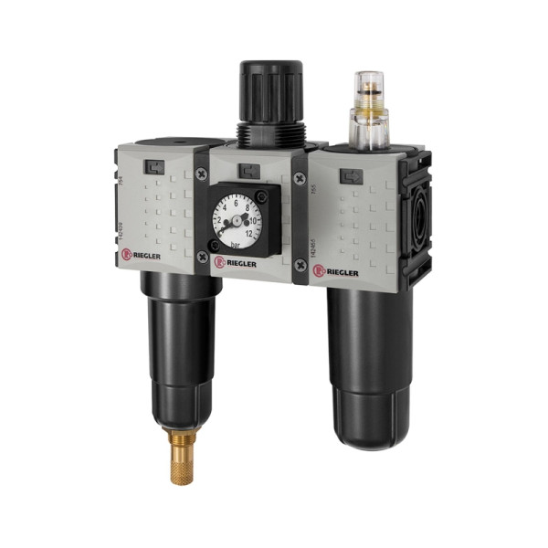 Riegler WE 3-teilig »FUTURA-mini«, Metallbehälter, Kompaktmanometer, G 1/4, 0,5-8, VA, 142515