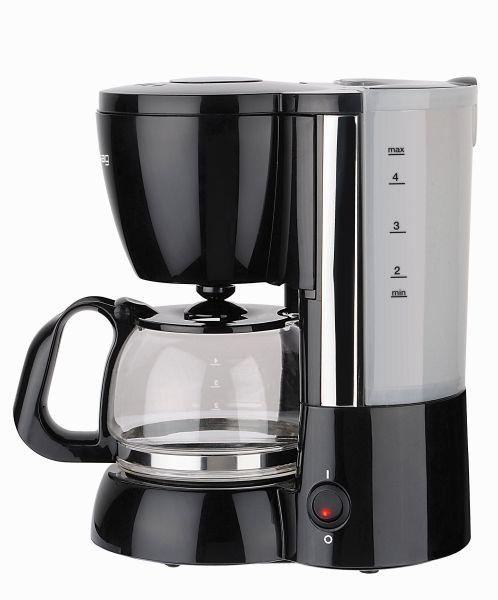 grossag 4 Tassen Kaffee-Automat mit Glaskanne, schwarz, KA 12.17