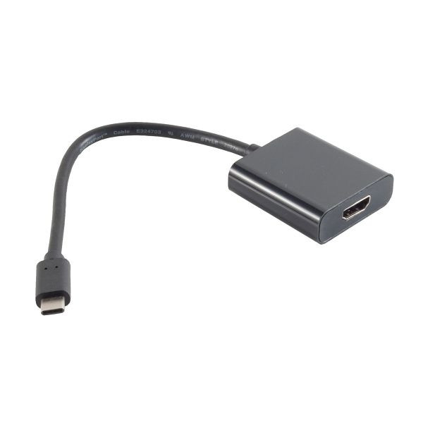 S-Conn Adapter, USB 3.1 C Stecker auf HDMI A Buchse, 60Hz, 14-05001
