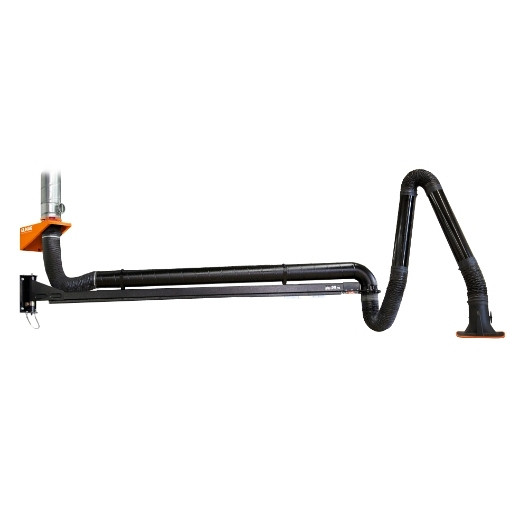 ELMAG Absaugarm in Rohrausführung, inkl. Absaughaube, Ausleger und Wandhalter, Länge: 7 Meter, Ø 150mm (Type Nr. 79 507), 55557