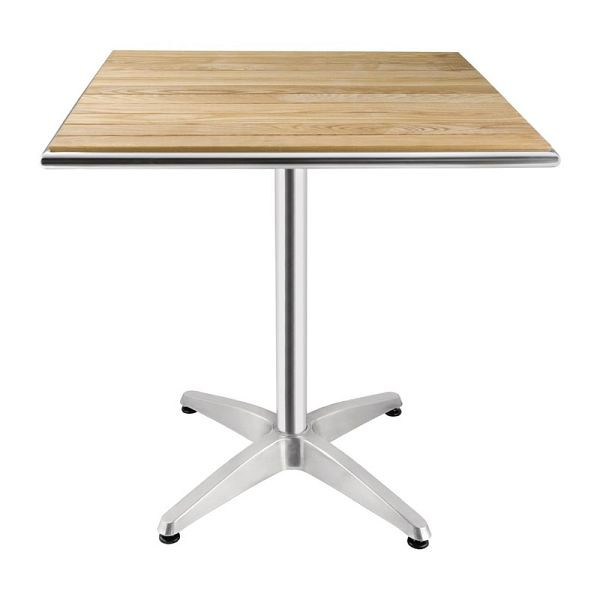 Bolero viereckiger Tisch Eschenholz 1 Bein 70 cm, CG835