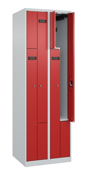 C+P Z-Spind Evolo PLUS, 4 Fächer, 1850x600x500mm, 7035/3000, Zylinderschloss, 049003-204 S10030