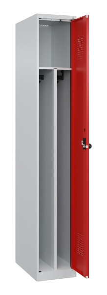 C+P Spind Evolo PLUS, 1 Abteil, 1850x300x500mm, 7035/3020, Verschluss Drehriegel, 049000-10F S10005