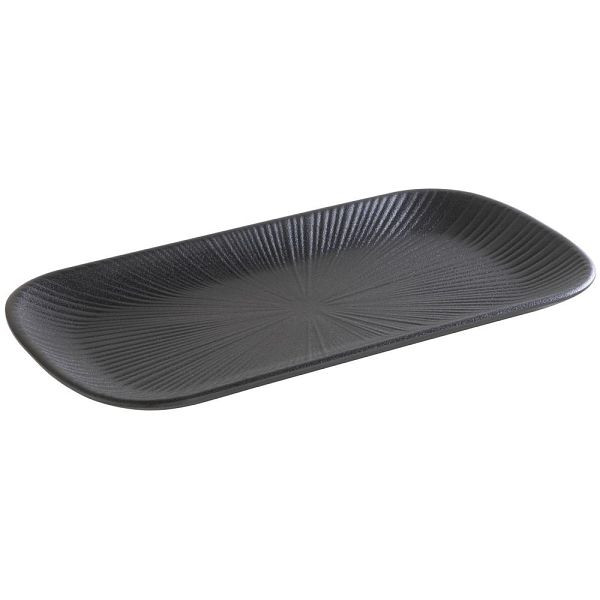 APS GN 1/3 Tablett "NERO", Melamin, 32,5 x 17,6 cm, Höhe 2,5 cm, schwarz, 85280