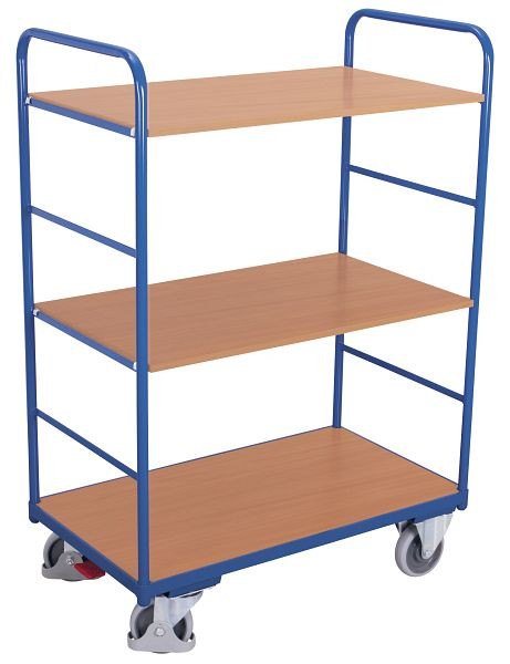 VARIOfit Etagenwagen hoch, Außenmaße: 1.060 x 600 x 1.530 mm, RAL 5010 enzianblau, LadehöheLadehöhen: 525 / 1.070 mm, sw-600.211