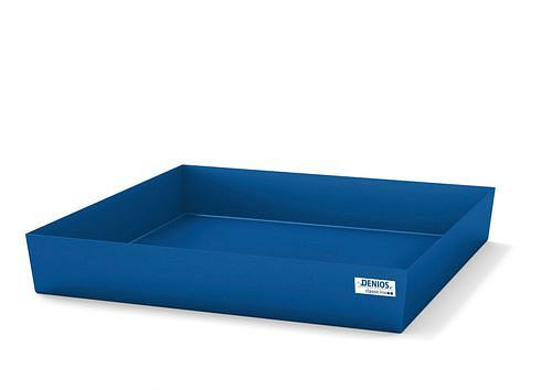 DENIOS Auffangwanne classic-line für 1 Fass, Stahl lackiert, ohne Gitterrost, H 190 mm, 259314