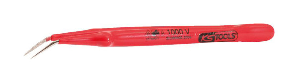 KS Tools Pinzette mit Schutzisolierung, gebogen, 11,5mm, 117.1623