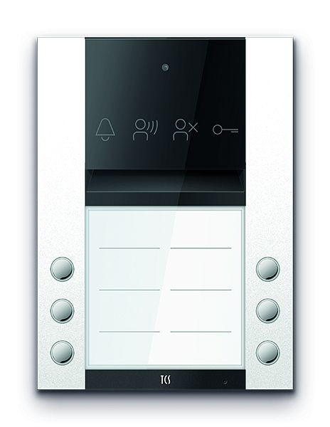 TCS Türkontrollsystem PES PRO Audio Außenstation 6T 2 Spalten AP RAL9010 reinweiß, ASA110206-0019
