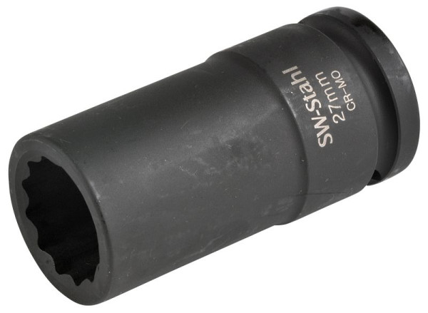 SW-Stahl IMPACT-Steckschlüsseleinsatz, 3/4", Zwölfkant, 27 mm, tief, 10186L-27