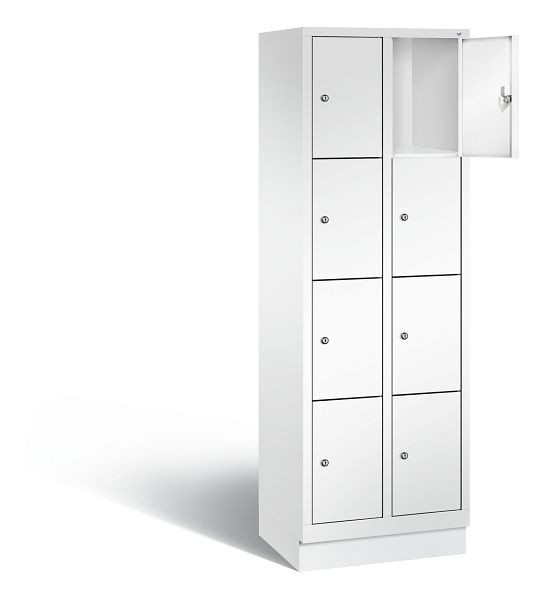 C+P Schließfachschrank Evolo, H1800xB610xT500mm, Farbe: Verkehrsweiß, 48020-204 S10228
