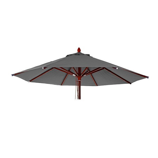 Mendler Ersatz-Bezug für Gastronomie Holz-Sonnenschirm HWC-C57, Sonnenschirmbezug, rund Ø4m Polyester 3kg, anthrazit, 76670