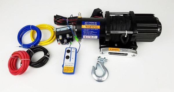 Berger & Schröter Profi-Seilwinde 12 V, 3150 kg Synthetikseil, 31766