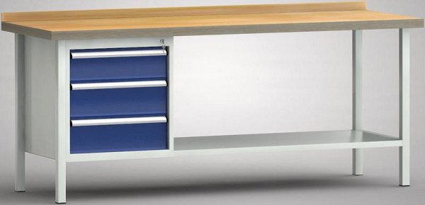 KLW Standard-Werkbank - 2000 x 700 x 840 mm L x T x H, WS119N-2000M40-E1632