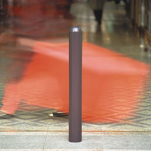 DENIOS City-Poller feuerverzinkt, ohne Ösen, zum Einbetonieren, ∅: 108 mm, Höhe Überflur 950 mm, 310850