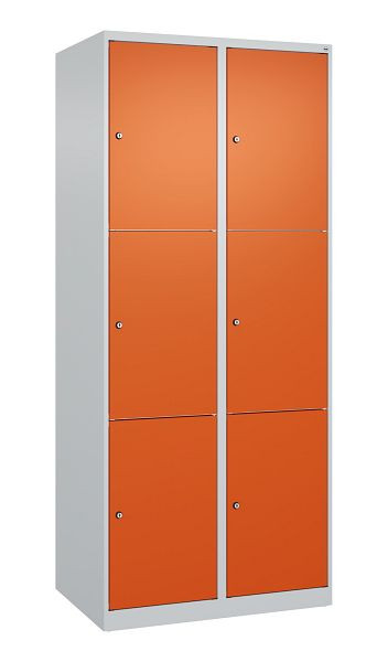C+P Schließfachschrank Classic PLUS, 2 Abteile mit je 3 Fächern, 1850x800x500mm, 7035/2004, 080000-223 S10000