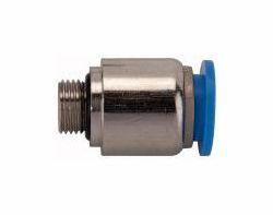 Riegler Gerade Steckverschraubung mit rundem Körper, Außengewinde zylindrisch mit O-Ring (NBR) und Innensechskant, 109157