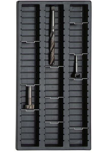 KLW Muldeneinsatz aus Kunststoff Breite 300 mm x Tiefe 600 mm x Höhe ca. 32 mm, Muldenbreite: 68 mm, 15/60-30-70