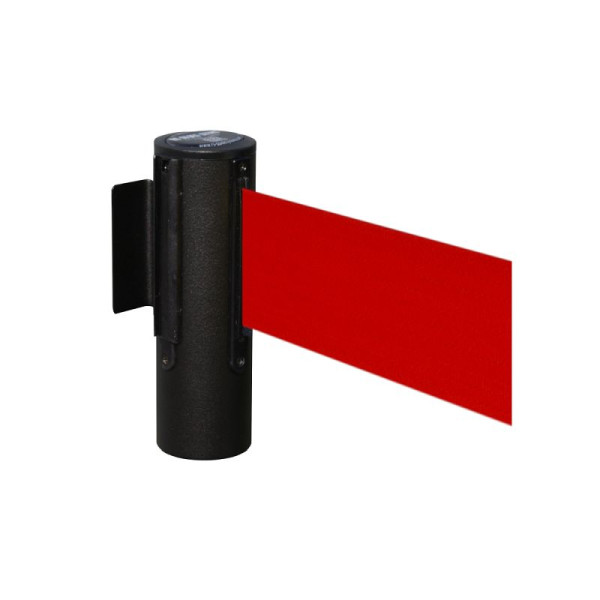 Stein HGS Wandgurtkassette 'P-Line 46' aus Metall, schwarz, breites Band, rot, 3,8 m, 65866.0002