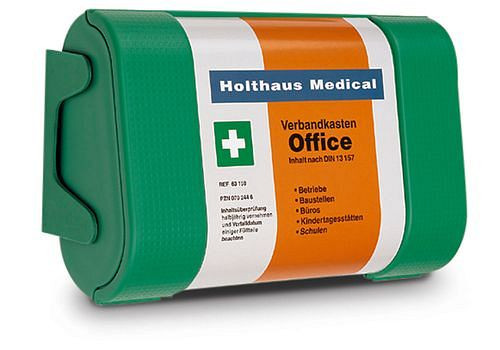 DENIOS Erste-Hilfe-Kasten "Office" aus Polyethylen (PE), mit Wandhalterung, 129862