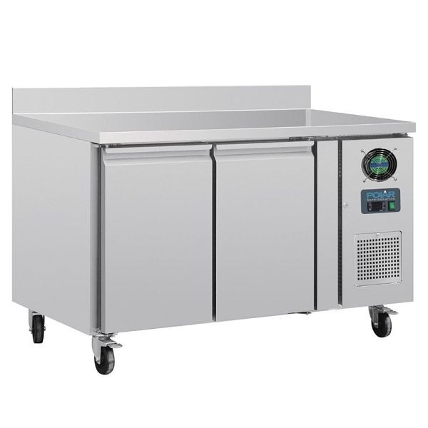 Polar Serie U 2-türiger Edelstahlgefrierschrank mit Spritzschutz 282Ltr, DL916