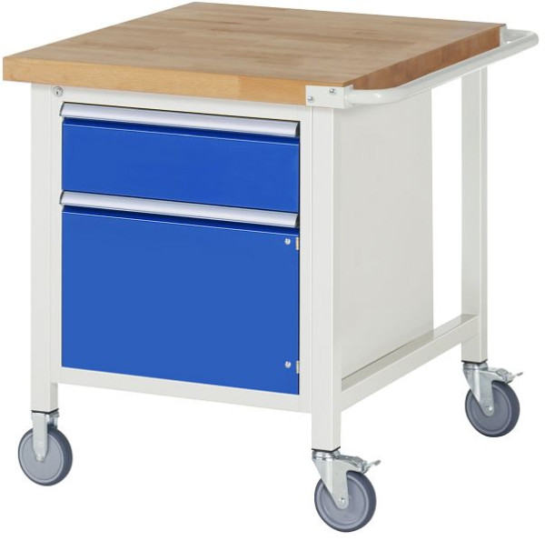 RAU Fahrbare Werkbank Serie 8000, 1 x Schublade, 1x Flügeltür, 750x880x900 mm, 05-8152A2-079B4S.11