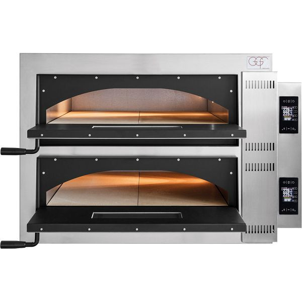 GGF Pizzaofen FR-Line Digital, 2 Kammern Vollschamott für 6 Pizzen á Ø 360 mm, 1370x850x750 mm (BxTxH), 18 kW, PP1602636