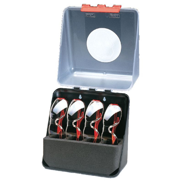 Stein HGS Aufbewahrungsbox für Schutzbrillen -Secu Spezialbox-, Maxi unbefüllt für 12 Brillen, 236 x 315 x 200 mm / blau, gh1230