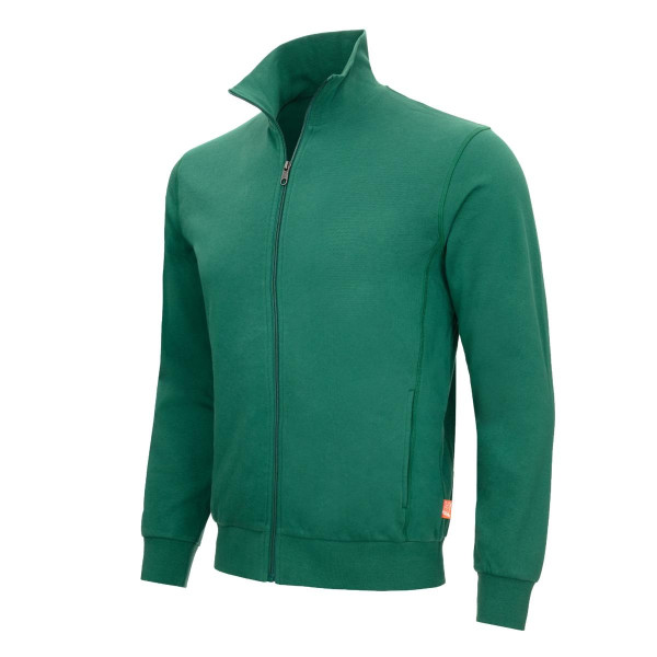 NITRAS MOTION TEX LIGHT, Sweatjacke, 70% Baumwolle / 30% Polyester, 300 g/qm, STANDARD 100 by OEKO-TEX®, Größe: S, Farbe: grün, VE: 15 Stück, 7020-3000-S