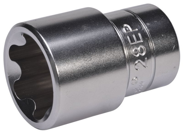 SW-Stahl Steckschlüsseleinsatz, 1/2", EP-Profil, EP28, 04432L-EP28