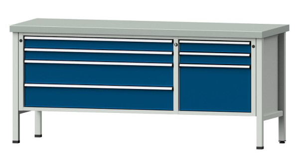 ANKE Werkbänke Kastenwerkbank, Modell 288 V, 2000 x 700 x 900 mm, RAL 7035/5010, ZBP 50 mm, 304.643