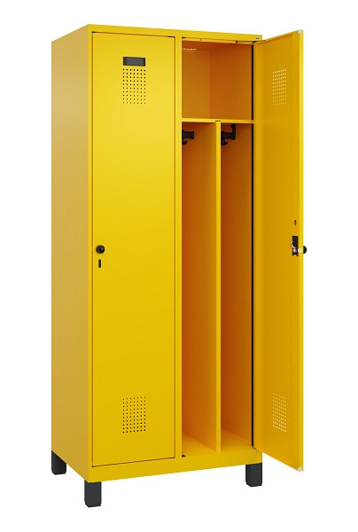 C+P Spind Evolo PLUS, mit Füßen, 2 Abteile, 1950x800x500mm, 1023/1023, Verschluss Drehriegel, 049010-22F S10022