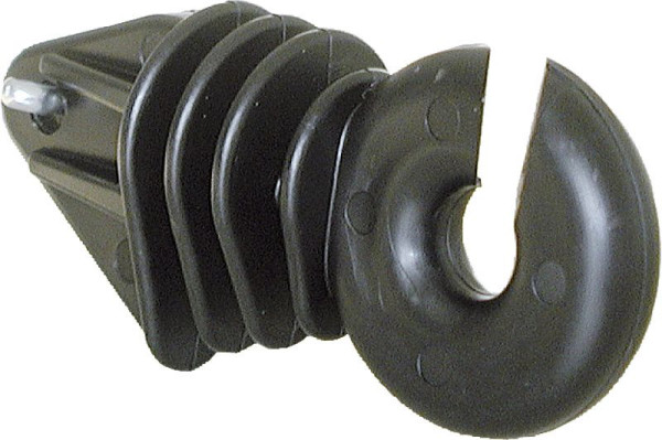 Patura Ringisolator mit Splint, schwarz, für Winkelstahlpfähle (25 Stück / Pack), 107325