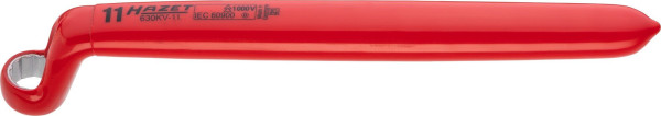 Hazet Einringschlüssel, schutzisoliert, Außen-Doppel-Sechskant Profil, 11 mm, 630KV-11