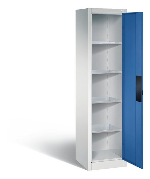 C+P Werkzeugschrank Acurado, H1950xB502xT500mm, Farbe: Lichtgrau / Enzianblau, Muldengriff, 8901-052 S10076
