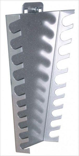 ADB Schraubenschlüsselhalter, senkrecht, passend für Eurolochung (10x10 mm / 38x38 mm), Farbe: alu, RAL 9006, Maße BxH: 145-75 mm x 220 mm, 23173