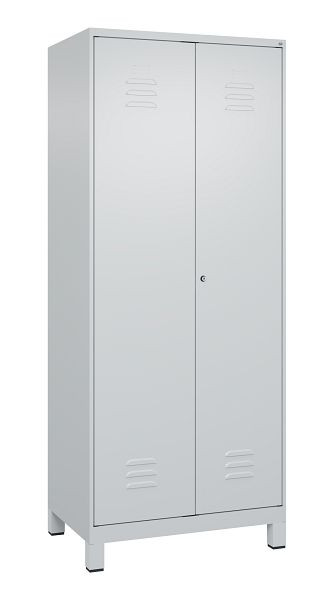 C+P Mehrzweckschrank Classic PLUS, Putzmittel-Spind, Füße, 2 Abteile, 1950x800x500mm, 7035/7035, Zylinderschloss, 080110-02 S10023