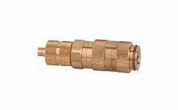 Riegler Schnellverschlusskupplung NW 2,7, Messing blank mit Schlauchanschluss, 107075