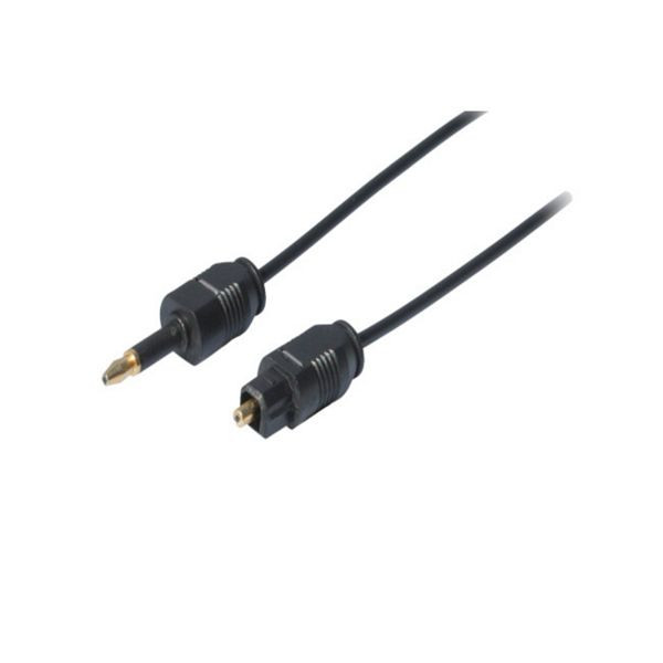 S-Conn Lichtwellenleiterkabel 2,2mm, Toslink-Stecker auf 3,5mm Opti-Stecker, 5,0m, 69012-5.0