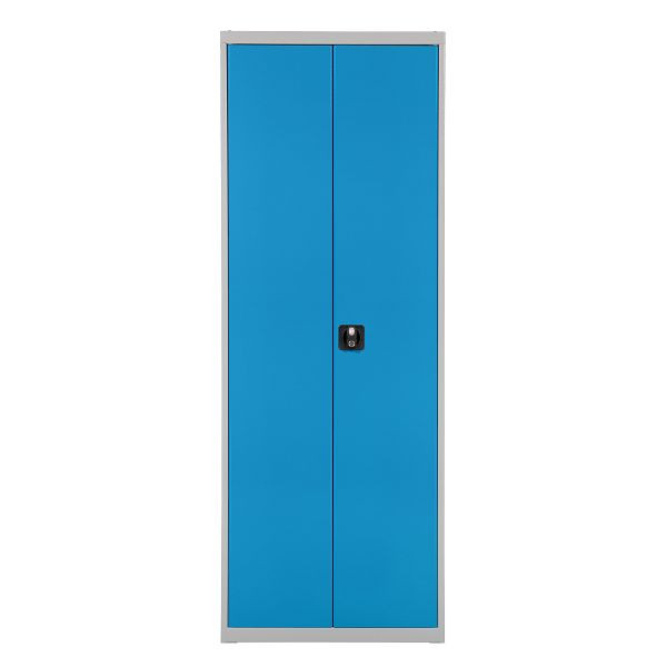 ADB Regalschrank mit Tür, RAL7035/5012, ohne Fachböden, 42828