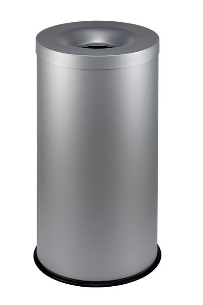 Orgavente GRISU, Sicherheits-Abfallbehälter aus pulverbeschichteter Stahl Farbe grau, H x Ø 750x400 mm, 90L, 770022