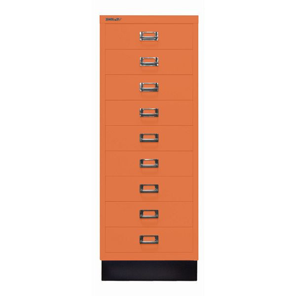 Bisley MultiDrawer™, Inkl. Sockel, DIN A3, 9 Schubladen, 603 orange, L39A39S603