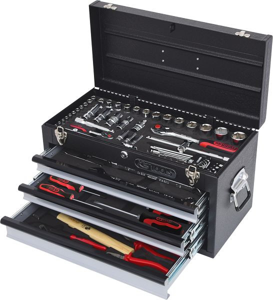 KS Tools 1/4"+1/2" CHROMEplus Universal-Werkzeug-Satz, 99-teilig Zollmaße, 918.0150